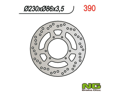 Передній гальмівний диск yamaha dt 125r '88-'05, tt 350 '85-'95, tt 600 '84-'92 (230x86x3.5) (6x6.5mm)