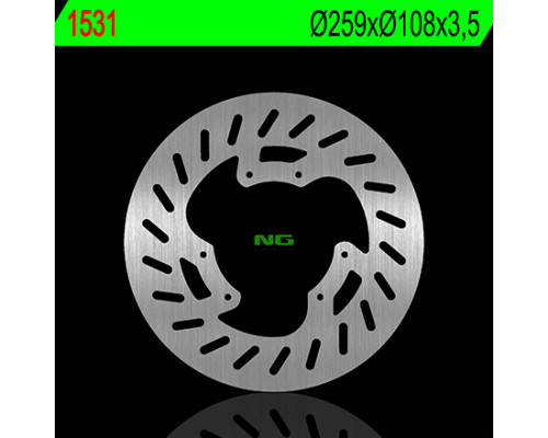 Диск гальмівний передній yamaha dt 50lc/x/sm, xt 125 x 07-11 (259x108x3.5mm) (6x6.5mm)