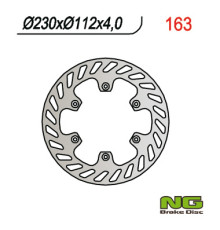 Ng гальмівний диск передній yamaha dt 50r 00-02 (230x112mm) (230x112x4)