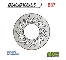 Ng передній гальмівний диск yamaha dt 50r 03-08, xt 125r 05-08, mbk 50x-limit 03-05 (240x108x3.5) (6x6.5mm)