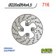Диск гальмівний передній yamaha majesЗАДНІ125 98-09, mbk 125/150/180 (220x54x4.5) (4x8.5mm)