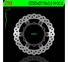 Ng передній гальмівний диск yamaha yz/yzf 01-16, wrf 02-17 floating (250x118x3.00mm) (6x6.5mm) хвиля