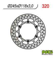 Ng гальмівний диск передній yamaha yz/yzf/wrf (245x118x3) (6x6.5mm)
