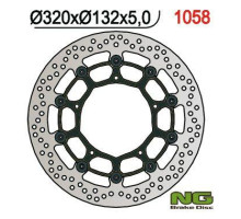 Ng передній гальмівний диск yamaha yzf r1 '04-'06 / '15-'16, fz1 '06-13, r6 '20-, v-max '09-16, mt-10 '16-21 (320x132x5mm) (5x8.5mm) плаваючий