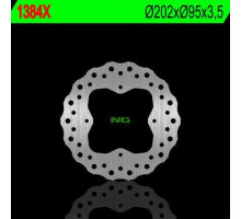 Ng гальмівний диск перед/зад arctic cat 250/300/350/400/450/500/550/650/700/1000, kymco 375/400/450/500/550/700 (202x95x3.5) (4x8.5 мм) хвиля