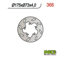 Ng гальмівний диск передній/задній gilera, piaggio (175x73x4) (5x6.5mm)