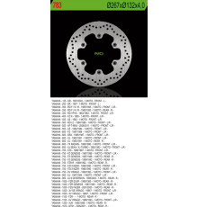 Ng гальмівний диск передній/задній yamaha xj 600/900, xjr1300, mt01, xv 750/1100 (267x132x4) (6x8,25mm)