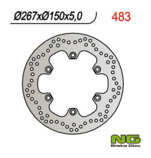 Ng гальмівний диск передній/задній yamaha xj/ xv/ fzs/ xjr/mt01 (267x132x5 / 4)