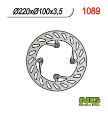 Ng задній гальмівний диск beta 50/125 см/ ендуро '06-12 (220x100x3.5) (4x6.5mm)