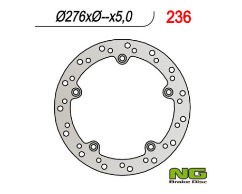 Ng задній гальмівний диск bmw r 850/1100/1150/1200 (276x-x5) (5x10,5mm)