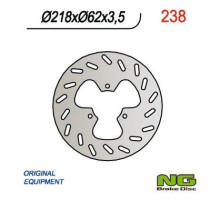 Ng задній гальмівний диск derbi 50/125, газ газ 125/450 (218x62x3.5) 3 отвори диам
