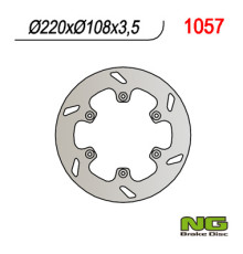 Ng задній гальмівний диск газ газ 125/250/300/450 '94-'20 (220x108x3.5) (6x6.5mm)