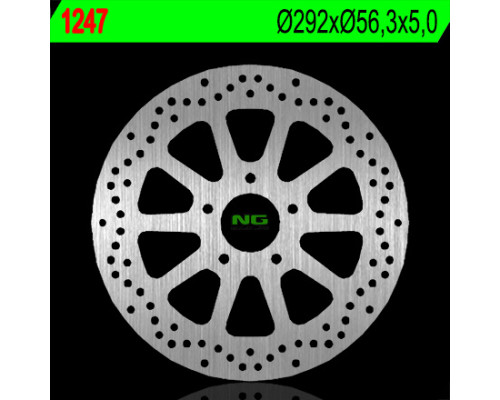 Ng гальмівний диск задній harley davidson 750/883/1200/1340/1450/1584/1690 (292x56.3x5) (5x10.5mm)