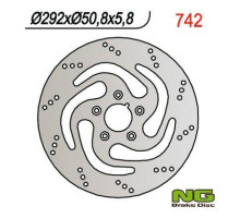 Ng гальмівний диск задній harley-davidson 883/1340 84-98 (292x50.8x5.8) (5x8.5mm)