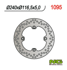 Ng гальмівний диск задній honda cbf 500/600/1000, cbr 600f 11-13 (240x116x5) (4x10,5mm)cbf1000 '06-'16