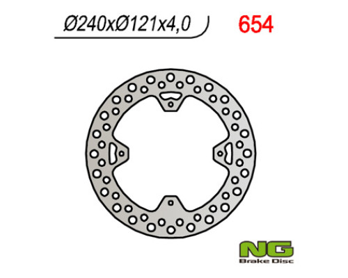 Ng гальмівний диск задній honda cr 125/250 '02-07, crf 250/450r '04-'21 (240x121.5x4)