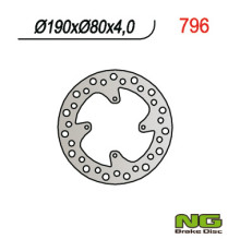 Ng гальмівний диск задній honda cr 80/85 (190x80x4) crf150r (07-16)