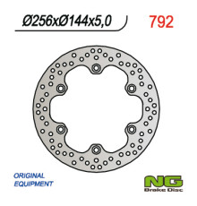 Ng гальмівний диск задній honda xl 1000v 03-11, cbr 1100xx 97-04, x11 00-03, vfr 750f 86-89 (256x144x5 мм) (6x10,5 мм)
