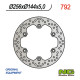 Ng гальмівний диск задній honda xl 1000v 03-11, cbr 1100xx 97-04, x11 00-03, vfr 750f 86-89 (256x144x5 мм) (6x10,5 мм)