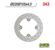 Ng гальмівний диск задній honda xl 125v varadero '01-'13, xr 400 '95-05, xr 250 '91-04, cbr 125 r '03-'17, crf 230 '07-12, suzuki ltz 400 '03-'15, lta400,lt-f 400 задній (220x10 5х4 мм) (4х10,5 мм)