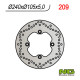 Ng гальмівний диск задній honda xl 600/650/700v transalp 91-'99, cb 500 93-03, cb750 92-95 (240x105x5) (4x10,5mm)