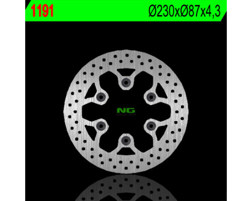 Ng гальмівний диск задній hyosung gt 125/250/650 (230x87x4.2) (6x10.5mm)