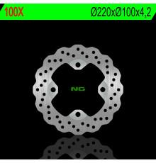 Ng задній гальмівний диск kawasaki er 6f/n 06-17, zx 6r 02-17, kle 650 07-14, z 750 03-06, zx 9r 98-03, zx 10r 104-10 (220x100x4.2mm) (4x10.5mm) хвиля