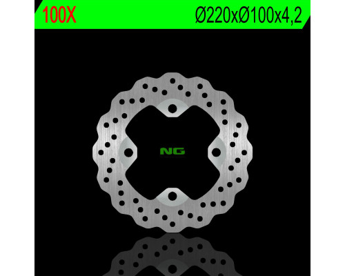 Ng задній гальмівний диск kawasaki er 6f/n 06-17, zx 6r 02-17, kle 650 07-14, z 750 03-06, zx 9r 98-03, zx 10r 104-10 (220x100x4.2mm) (4x10.5mm) хвиля