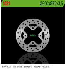 Ng задній гальмівний диск kawasaki kfx 450r '08-'14 (200x70x3.5) (4x10.5mm)