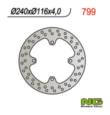 Ng задній гальмівний диск kawasaki kx 125/250 (03-08), kxf 250 (04-19), 450 (05-19), suzuki rmz 250 (04-06) (240x116x4) 4 отвори 10,5 мм