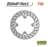 Ng задній гальмівний диск kawasaki kx 125/250 (03-08), kxf 250 (04-19), 450 (05-19), suzuki rmz 250 (04-06) (240x116x4) 4 отвори 10,5 мм