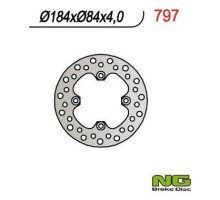 Ng гальмівний диск задній kawasaki kx 85 '01-'24 (184x84x4)