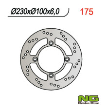 Ng гальмівний диск задній kawasaki zephyr 750 92-97, zzr600 '90-'92 (4x10,25) (230x100x6)