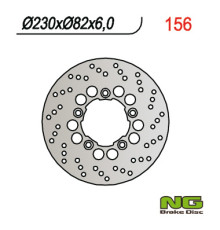 Ng задній гальмівний диск kawasaki zx6r (95-97), zx 7r (96-03), zxr 750 (230x82x6)