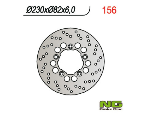 Ng задній гальмівний диск kawasaki zx6r (95-97), zx 7r (96-03), zxr 750 (230x82x6)