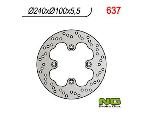 Ng задній гальмівний диск kawasaki zzr 600 93-03, zr7 98-03, zr 550 (240x100x5.5)