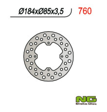 Ng гальмівний диск зад kawasaki, suzuki rm 80/85 (86-04) (184x85x3.5)