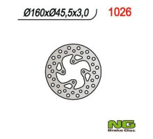 Ng гальмівний диск задній ktm 65 sx '98-'23 (160mm) (160x45,5x3) (4x6,5mm)