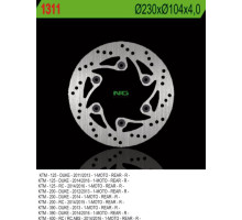 Ng гальмівний диск задній ktm duke 125/200/390 '11-'20, rc 200/390 '14-'20 (230x140x4) (6x10.5)