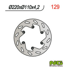 Ng гальмівний диск задній ktm sx/exc/lc 4 (220x110x4.2) (ng141