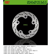 Ng гальмівний диск задній kymco xciting 250/300/500 (240x125.5x5) (5x10.5mm)