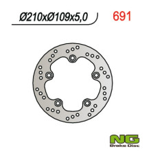 Диск задній гальмівний suzuki an 250 98-03, an 400 98-02 (210x109x5) (5x10,5mm)