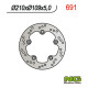 Диск задній гальмівний suzuki an 250 98-03, an 400 98-02 (210x109x5) (5x10,5mm)
