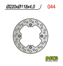 Нг гальмівний диск задній suzuki dr 350''99, dr 250 '96-00, drz 250 '01-07, ts 125 '89-'94 (220x118x4mm) (4x10,5mm)