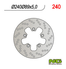 Ng задній гальмівний диск suzuki gsf/gsr/sv/rf (240x89x5) (5x10.5mm)