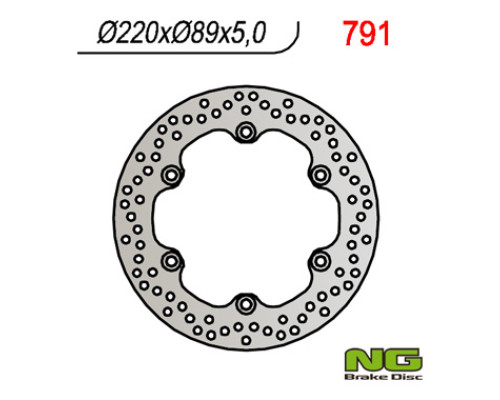 Ng задній гальмівний диск suzuki gsxr/ sv/ tl (220x89x5) (5x10.5mm)