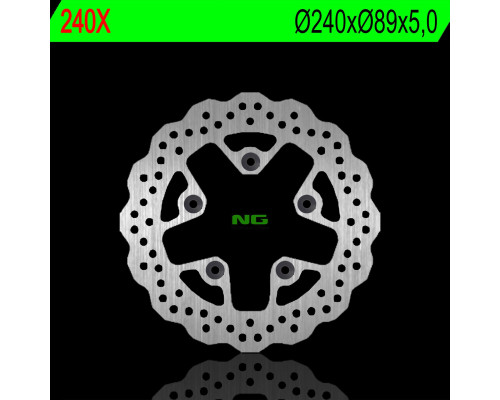 Ng задній гальмівний диск suzuki gsxr1300 99-07, gsxf, gsf 600/650/1200, sv 65099-02, kymco 125/200/300 08-17 (240x89x5,0mm) (5x10,5mm) хвиля