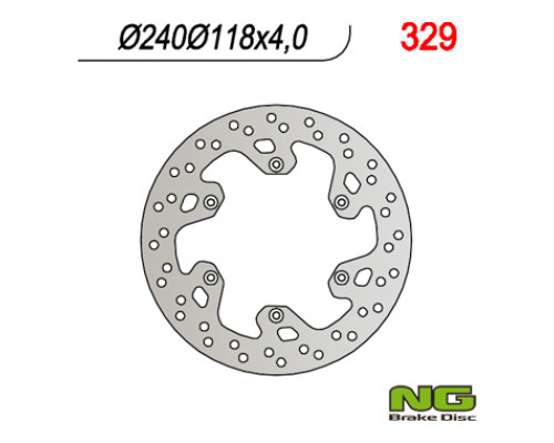 Ng задній гальмівний диск suzuki rm 125 '99-'10, rm 250 '99-'08, drz400sm '04-'10 (240x118x4)