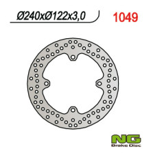 Диск гальмівний задній suzuki rmz 450 '05-'20, honda cr 125 '98-'99, cr 250 '97-'01, rmz 250 '07-'20 (240x122x4)(4x10,5mm)