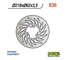 Ng задній гальмівний диск yamaha dt50r '03-'08, dt50sm '05-'011, dt50x, xt125 '05-'11, mbk 50x-limit '03-'05, malaguti 50 xsm '03'-10 (218x62x3.5)